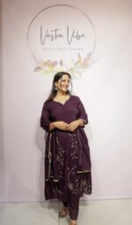 PREMIUM WINE RUSSIAN SILK SUIT