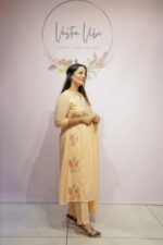 YELLOW MUL COTTON WITH THREAD WORK - Image 4