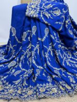 PURE FABRIC HEAVY DESIGNER SAREE - Image 3
