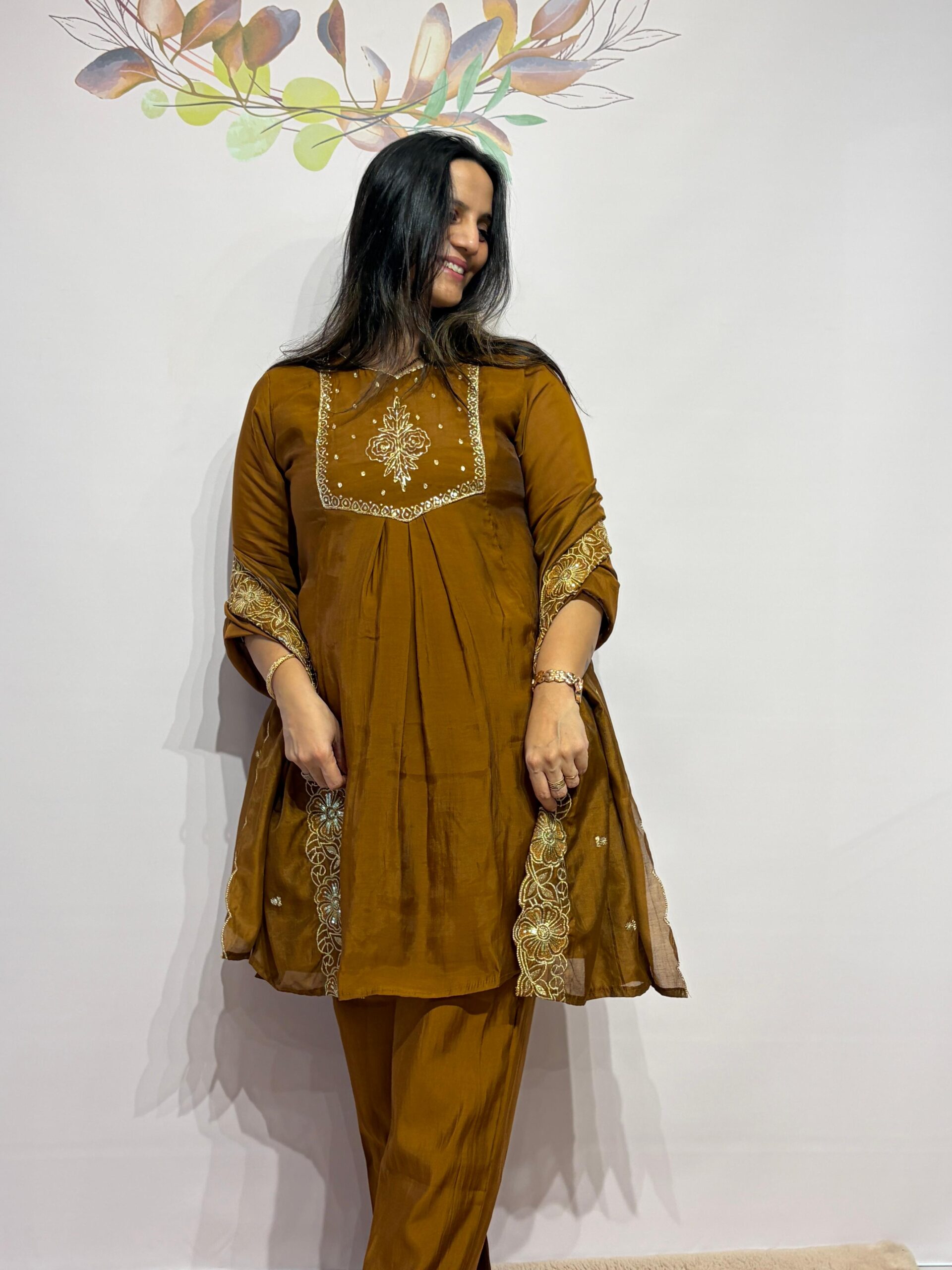 2 MUL CHANDERI 3 PIECE SUIT - Image 1