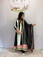 PURE CREPE ANARKALI 3 PIECE SUIT - Image 4